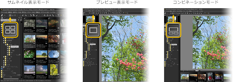 表示モードの選択